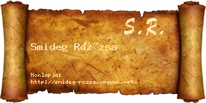 Smideg Rózsa névjegykártya